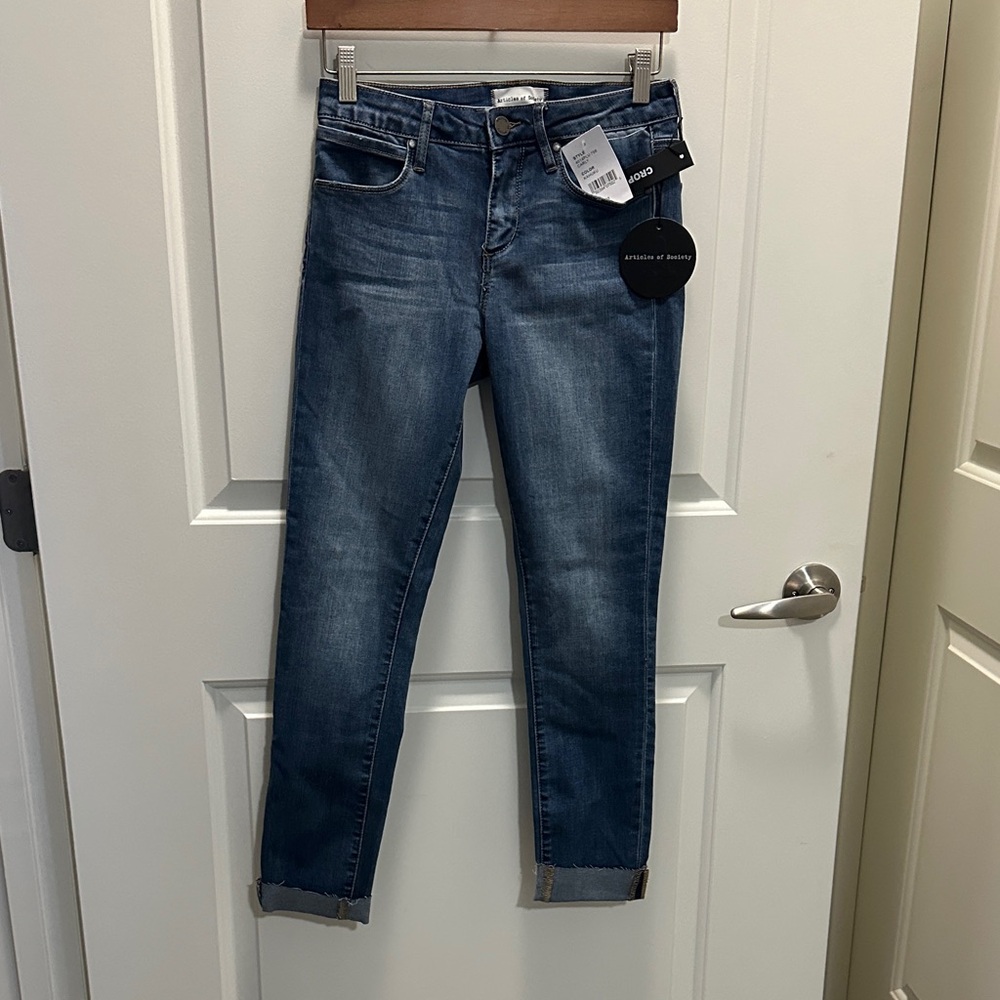 Articles Of Society Dark Blue Ankle Jeans